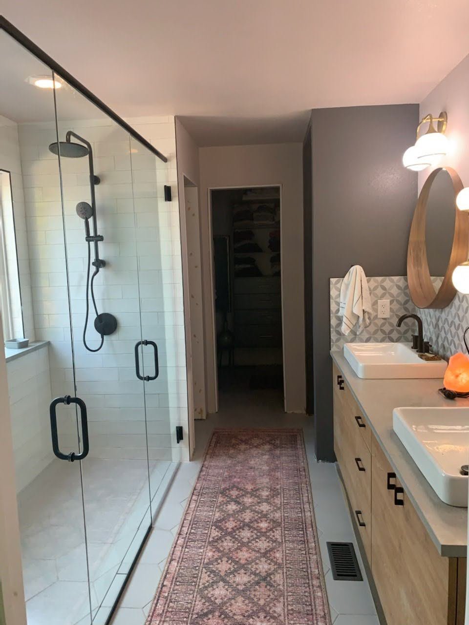 After: Open-concept kitchen remodel with warm finishes